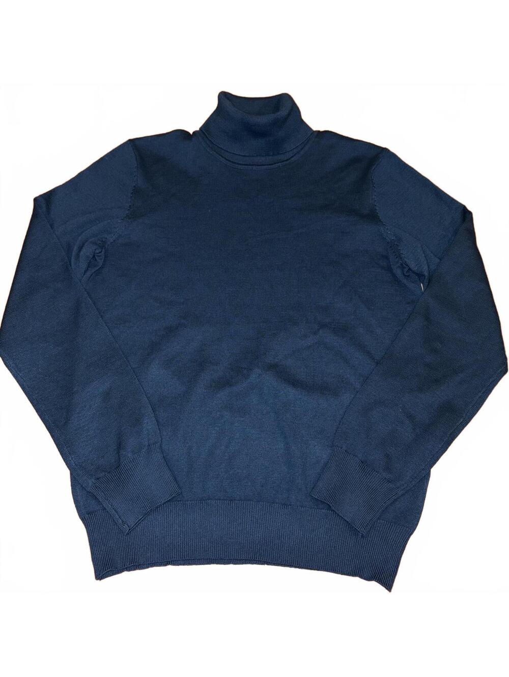 Madison Grey Dark Teal Lightweight Turtleneck Sweater Medium Office NWT